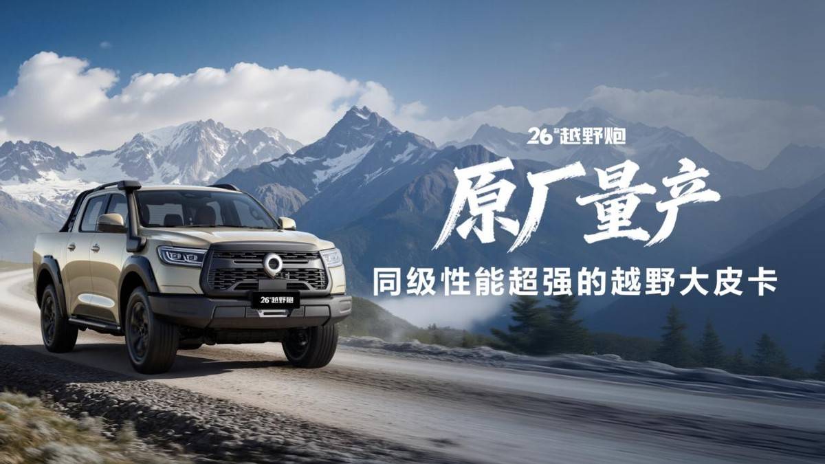 2026 款長城炮重塑皮卡價值標桿,9.98 萬起解鎖全場景生活